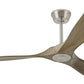 Ceiling Fan With Remote and Wall Control, 60 inch Wood Ceiling Fan with 3 Walnut Blades, 6 Speeds 3 Smart Timer Reversible DC Motor, Indoor/Outdoor Farmhouse Ceiling Fan for Bedroom Patios
