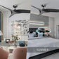 ARC 52 Inch Modern Black Ceiling Fan with Remote, No Light, Reversible 3 Blades, DC Motor