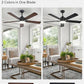 ZMISHIBO 52" Ceiling Fans with Lights Indoor Ceiling Fan
