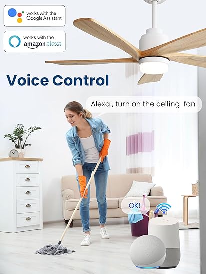 Sofucor Smart Ceiling Fan 52 Inch