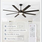 65 Inch Ceiling Fans Indoor/Outdoor 8 Blades